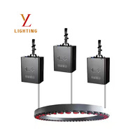 Projecteur à anneau lumineux 450W, 45 LED RGBW de 20W, 3 unités °   Lumière cinétique de scène DMX512 à faisceau étroit 1-6M