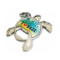 Ouvre-bouteille magnétique 3D tortue de mer personnalisé en métal, souvenir tropical de Grèce, aimant décoratif, fabriqué par SEDEX