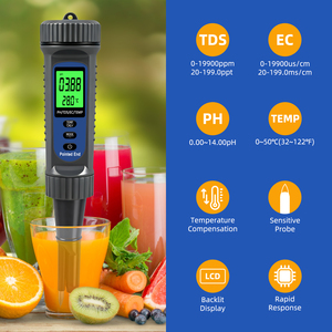 HW-801ดิจิตอล4 in 1 pH ec tds และเครื่องทดสอบอุณหภูมิสำหรับการควบคุมคุณภาพอาหารและเครื่องดื่ม - Product Image 5