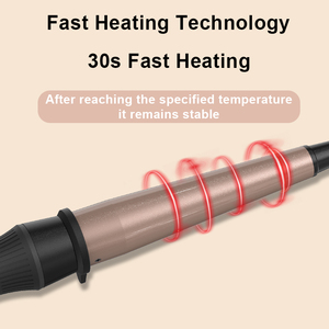 <span class=keywords><strong>Fer</strong></span> à boucler professionnel portable à revêtement céramique <span class=keywords><strong>conique</strong></span> 25mm/38mm, chauffage PTC, écran LED, pour hôtel - Product Image 4