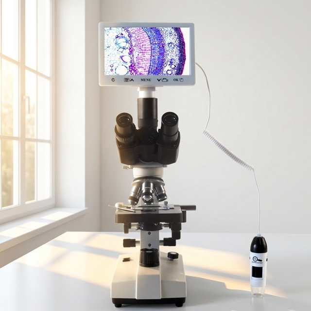 Phenix Digital Microscope XSP-36TV-1000X Portable 7 Inch Screen Digital Stereo USB Biological Microscope