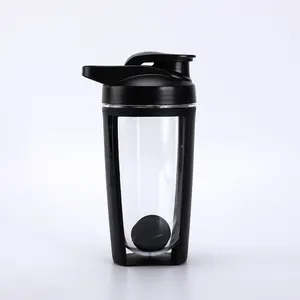 Kunststoff Sport Protein Flasche Bpa Free Custom Logo Gym Schwarz wasser flaschen Travel Shaker Mixer