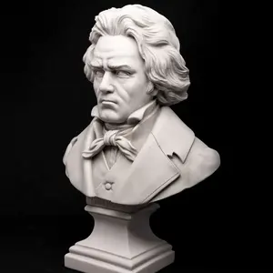 High Quality Carved Marble Beethoven Bust