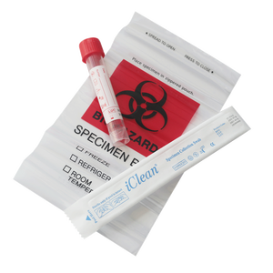 ชุดตรวจไข้หวัดใหญ่ H3N2 แบบใช้ในทางการแพทย์ คลาส 1 ขนาด 3 มล. พร้อมชุด VTM และไม้พันสำลีไนลอนสำหรับเก็บตัวอย่างจากโพรงจมูกชนิดหลอดฆ่าเชื้อขนาด 10 มล. ยี่ห้อ 510K Cleared IClean - Product Image 1