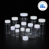 Bouteille en plastique PET 200 ml personnalisée, sérigraphiée, pour emballage de chewing-gum, sirop contre la toux, pilules et vitamines
