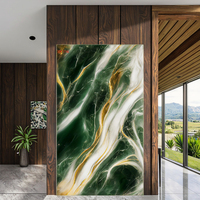 Panneau mural en PVC de style moderne Panneau décoratif résistant au feu et à l'eau Feuille de marbre UV Prix d'usine pour usage domestique Fabriqué