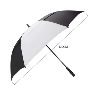 핫 세일 브랜드 68 인치 골프 우산 큰 남자 더블 레이어 2 색 태양 골프 우산 자동
