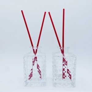 Bouteille diffuseur en verre 50ml 100ml avec bouchon en plastique, accessoires d'aromathérapie pour projets créatifs, mariages, fêtes, pots en verre - Product Image 6