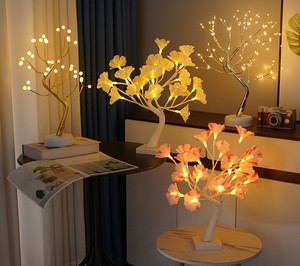 Battery USB Operated Warm White Led Tree <b>Light</b> Pearl Decor Shimmer Copper <b>Wire</b> Fo Holiday Party Home Decoration - Product Image 4