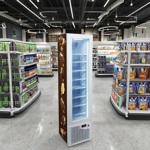 Congelador Vertical Meisda SD105 de 105L, Blanco Estándar, Portátil, de Acero Inoxidable, para Exhibición en Supermercados, con Puerta de Vidrio - Product Image 2