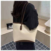 Sac fourre-tout polyvalent en PU avec fermeture éclair - Sac à bandoulière grande capacité style minimaliste urbain pour femme