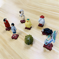 Caja Sorpresa Original de Figuras de Anime de Ocho Personajes de Spirited Away, Modelo Coleccionable en Miniatura de Studio Ghibli, Juguete de Regalo