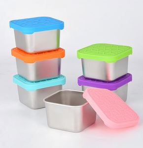 Taza Cuadrada de Acero Inoxidable 304 a Prueba de Fugas con Tapa de Silicona de 170 ml para Aderezo de Ensalada, Kétchup, Contenedor de Alimentos - Product Image 3