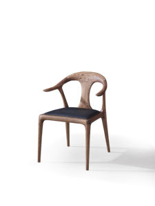 LU Haute Qualité Vente à Chaud Meubles d'intérieur Chaise en Bois et Cuir Chaise de Salle à Manger en Bois Massif - Product Image 2