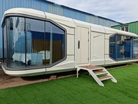 Maison préfabriquée de luxe en conteneur de 40 pieds avec salle de bain, cuisine, maison-capsule P7 pour habitation