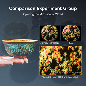 Kính hiển vi điện thoại apexel, kính hiển vi cầm tay phóng đại 300x với ống kính CPL Đèn LED UV cho <span class=keywords><strong>iPhone</strong></span> & Android - Product Image 3