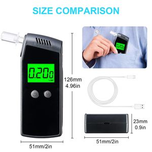 Alkohol <span class=keywords><strong>tester</strong></span>, tragbarer Alkohol <span class=keywords><strong>tester</strong></span> mit wiederauf ladbarem USB-Alkohol <span class=keywords><strong>tester</strong></span> mit profession eller Genauigkeit (10 Mundstücke) - Product Image 3