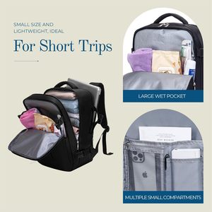 Mochila de Viaje Personalizada para Debajo del Asiento, Tamaño de Cabina, <span class=keywords><strong>40x20x25</strong></span>, Mochila Casual para la Escuela con Compartimento para Laptop de 14 Pulgadas y Orificio para Cable - Product Image 4