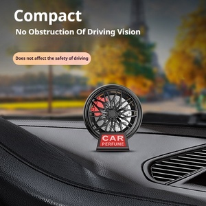 Diffuseur de parfum solaire en verre en forme de roue de voiture pour homme, désodorisant de voiture à clipser sur grille d'aération, sans <span class=keywords><strong>électricité</strong></span>, pour éliminer les odeurs intérieures de voiture - Product Image 4