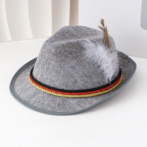 Sombrero Fedora Marrón Oscuro Decorado con Plumas Artificiales, Sombrero Festivo Unisex para Fiestas, Transpirable, Tejido con Fibra Modal, para las Cuatro Estaciones - Product Image 6