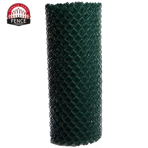 9 Gauge Diamond Wire Mesh/PVC Plastic Vinyl Cyclone Chain Link Fence For Highway Railway Temporary