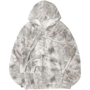 Sudadera con Capucha de Camuflaje Personalizada para Mujer, de Manga Larga, Tejida, Transpirable, Estilo Urbano, con Bolsillo - Product Image 2