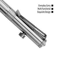 Bolígrafo Táctico de Acero Inoxidable de Alta Resistencia, Rompecristales de Emergencia, Instrumento Manual EDC para Escribir y Firmar, con Clip