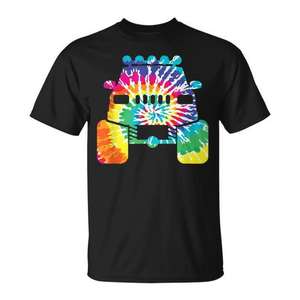 Camiseta Tie Dye Monster Truck 4x4 para Adultos, Unisex, Cuello Redondo, Manga Corta, Diseño Promocional - Product Image 1
