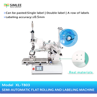 Machine d'étiquetage semi-automatique avant-arrière pour bouteilles, petite et moyenne taille, contrôle PLC, acier inoxydable, modèle 2023, vente chaude