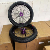 Roues Talaria MX4 Supermoto, jeu de jantes de 17 pouces pour moto électrique tout-terrain Sting MX3 R, moyeu CNC, roues et pneus de moto