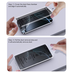 Protection d'écran en verre trempé à couverture intégrale à pose rapide pour téléphones mobiles 16/15/14/13 Pro Max 9H – Vente en gros usine - Product Image 4