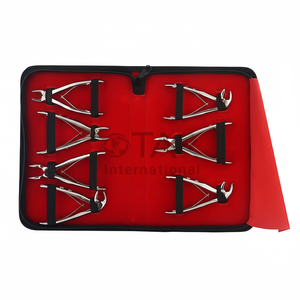 Kit de pinces d'extraction dentaires pour enfants 7 pièces avec pochette d'extraction d'instruments médicaux dentaires pédiatriques en acier inoxydable de qualité supérieure - Product Image 1