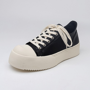 Scarpe da ginnastica basse stile Y2K Grunge con finitura opaca, zeppa piatta rinforzata, ammortizzazione e protezione anti-collisione, ideali per il jogging, per ragazze adolescenti - Product Image 1