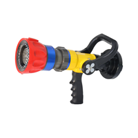 Buse de pulvérisation à jet guidé Volla Machino pour lutte contre l'incendie, raccord mâle, débit 4-6.5-10-13 L/s, pression 0.60 MPa, portée >39.5m