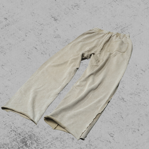 Men's Vintage Distressed Sweatpants <b>Drawstring</b> Waist Heavyweight Washed Baggy <b>Trousers</b> for Streetwear - Product Image 5