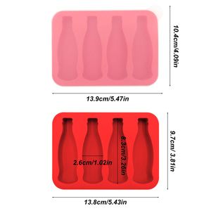 Hot-selling 4-Piece <b>Silicone</b> Ice Cube Mold Cola Bottle Lid Bar Whiskey Cross-Border Ice Cream <b>Tools</b> - Product Image 2