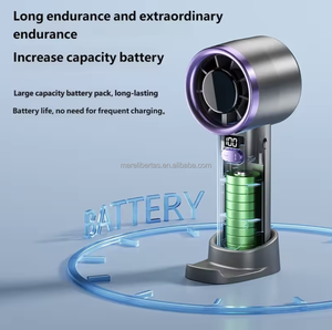 Mini Ventilador Portátil para Auto con 100 Niveles de Velocidad, Batería Recargable, Ventilador Eléctrico de Mano con Pantalla Digital 5V sin Aspas - Product Image 3