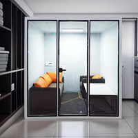 Cabine insonorisée modulaire en aluminium pour bureau, diffusion en direct, karaoké, enregistrement, bibliothèque, examens, personnalisable