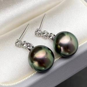 อุปกรณ์ทำเครื่องประดับมุก DIY ต่างหูเงินแท้ S925 พร้อมถาดเปล่าและลูกปัดทรงกลมขนาด 8-13 มม. เครื่องประดับเงินแฟชั่น รุ่น 22420 - Product Image 3