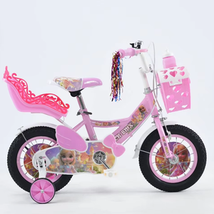 Bicicletta per Bambina Rosa a Prezzo Basso per Età 3-12 Anni con Cestino Port <span class=keywords><strong>libri</strong></span> e Seggiolino per Bambola - Product Image 1