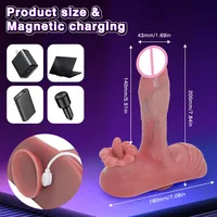 Vibromasseur réaliste 6-en-1 avec télécommande pour stimulation vaginale, anale, du point G et clitoridienne – Jouet sexuel pour femmes