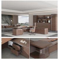 Bureau d'ordinateur de luxe moderne en bois, table de bureau de haute qualité pour PDG, directeur, cadre, bureau à domicile, meubles en bois de luxe CE