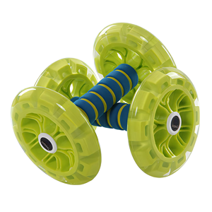 Roues Ab Slider doubles Rising Fitness Gym Power pour entraînement abdominal - Matériau ABS antidérapant et durable pour exercices de musculation - Product Image 3