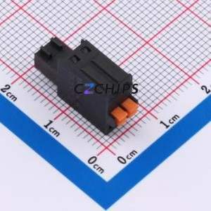 DB2EKD-2.5-2P-BK Plug-in Terminal Block P=2.5mm Connector ( Connector Type: Male Plug )( Construction: 1x2P )( Pitch: 2.5mm ) - Product Image 1