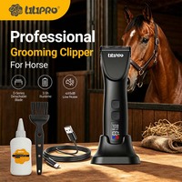 Tondeuse professionnelle silencieuse LILIPRO EagleP à lame en D pour chiens, tondeuse rechargeable sans fil pour animaux de compagnie, kit de toilettage pour chevaux avec écran LCD