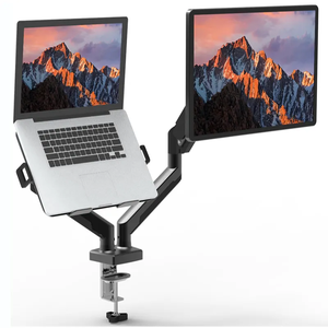 Fixation <span class=keywords><strong>d</strong></span>'écran <span class=keywords><strong>d</strong></span>'ordinateur 19.8lbs 2 supports de moniteur Base de montage <span class=keywords><strong>d</strong></span>'œillet Support <span class=keywords><strong>d</strong></span>'affichage LCD 13 "-32" Bras Bureau Angle de hauteur réglable - Product Image 5