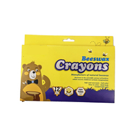 Crayones de Cera de Abeja Natural Ecológicos Bonvada, 12 Colores, No Tóxicos, Colores Brillantes, Personalizables, Seguros para Mayores de 3 Años