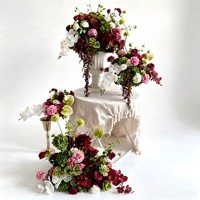 Fleurs et plantes décoratives, centres de table pour événements de mariage, boule de fleurs artificielles en soie, décorations de mariage, fournitures