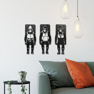 Décoration de maison Banksy Monkey Beats Premium Metal Wall Art Décoration murale en métal Iron Art Décoration Metal Arts pour le salon - Product Image 3