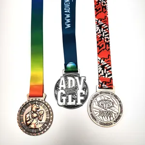 High Quality Low Price Children Running Gold Medals Kids Sport Swim Plastic Medal